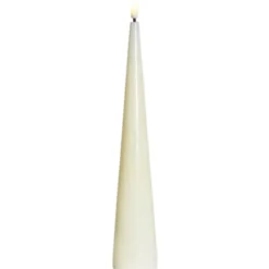 Sirius Sille kegle LED bloklys, batteri, råhvid, H26 cm