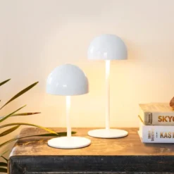 Sirius Tim genopladelig bordlampe, hvid, 22 cm