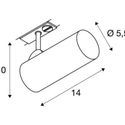 SLV Helia 50 skinnespot 1F 3000K, sort