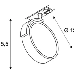 SLV Kalu 1F skinnespot, hvid