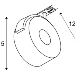 SLV Kalu GU10 skinnespot 1F 3000K, hvid