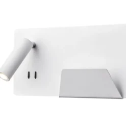 SLV Somnila USB væglampe, hvid, højre