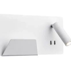 SLV Somnila USB væglampe, hvid, venstre
