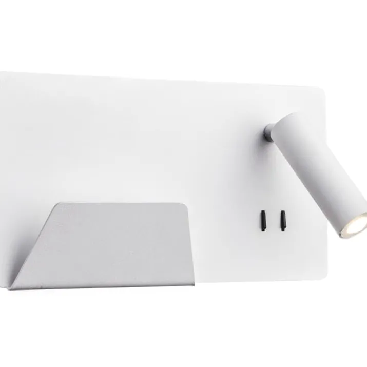 SLV Somnila USB væglampe, hvid, venstre