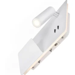 SLV Somnila USB væglampe, hvid, venstre