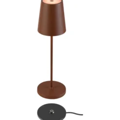 SLV Vinolina Two genopladelig bordlampe, rust
