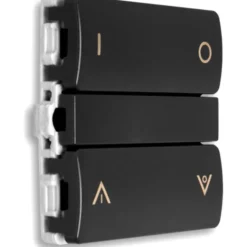Smartkontakten Zigbee batteritryk til LK Fuga, tænd/sluk og op/ned tangenter, koksgrå