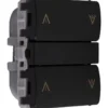 Smartkontakten Zigbee batteritryk til LK Fuga, tænd/sluk og op/ned, grå