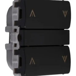 Smartkontakten Zigbee batteritryk til LK Fuga, tænd/sluk og op/ned, grå