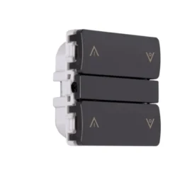 Smartkontakten Zigbee batteritryk til LK Fuga, tænd/sluk og op/ned, grå