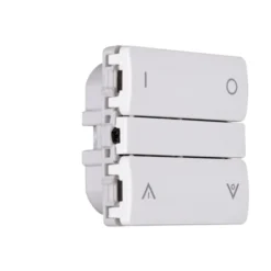 Smartkontakten Zigbee batteritryk til LK Fuga, tænd/sluk og op/ned, hvid
