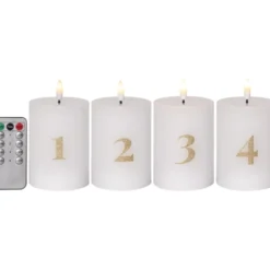 Star Trading advent LED bloklys, batteri, 12,5 cm
