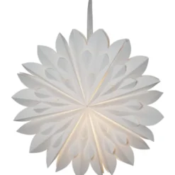 Star Trading Clipp julestjerne med lys, 60 cm, hvid