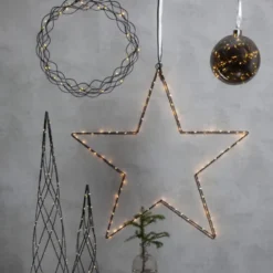 Star Trading Curly juledekoration, Ø30, sort