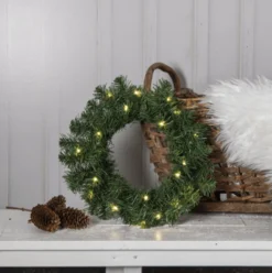 Star Trading Dalbo udendørs julekrans med lys, Ø40 cm