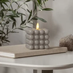 Star Trading Flamme Dot Bubble LED stearinlys, grå