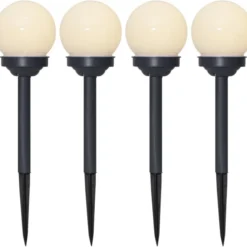 Star Trading Globus solcelle bedlamper, 4-pak