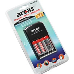 10 stk Batterioplader inkl. 4 stk AA batterier