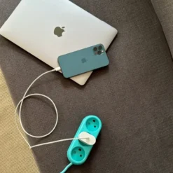 12 stk ColorCable stikdåse, turkis