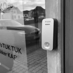 6 stk Foss Fesh Smart trykknap til dørklokke, wifi, grå