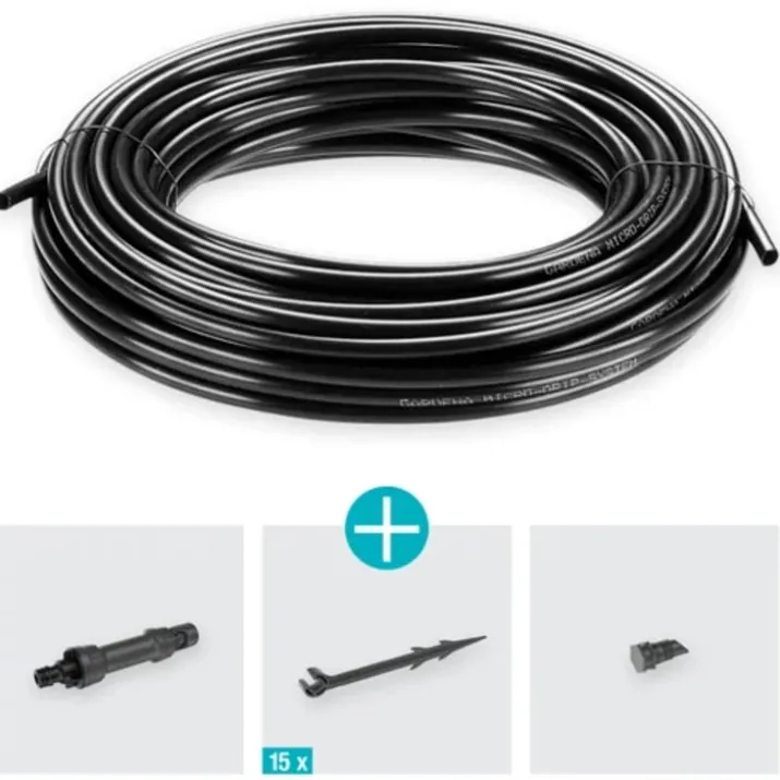 4 stk Gardena micro-drip planterækkesæt 15 m2
