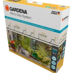 4 stk Gardena micro-drip planterækkesæt 15 m2