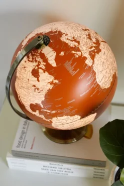 2 stk Globus med lys, orange