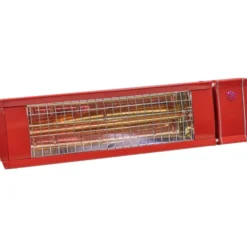 4 stk Heat1 Eco High-line terrassevarmer, infrarød, 2000W, rød