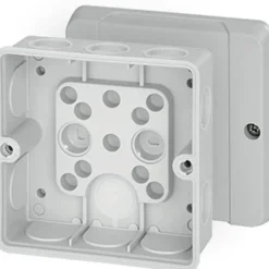 5 stk Hensel DE9340 membrandåse, 98x98 mm, grå