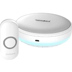 4 stk Honeywell Home dørklokke, trådløs, 150 m, bærbar, hvid