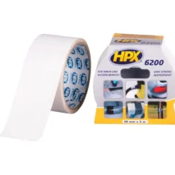 6 stk HPX Pro 300 lærredstape, 48 mm x 25 m, hvid