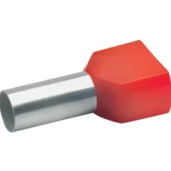 100 stk Klauke isoleret dobbelt terminalrør, kobber, 2 x 10,0 mm², 26 mm
