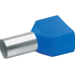 100 stk Klauke isoleret dobbelt terminalrør, kobber, 2 x 2,5 mm², 18,5 mm