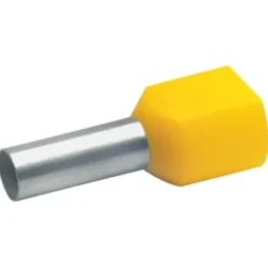 100 stk Klauke isoleret dobbelt terminalrør, kobber, 2 x 6,0 mm², 26 mm