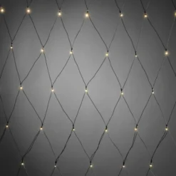 12 stk Konstsmide udendørs lysnet, batteri, 80 varm hvide lys, 160 x 80 cm