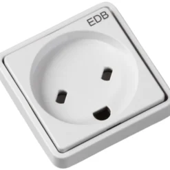 10 stk LK Fuga EDB stikkontakt 1 modul, hvid