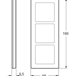 10 stk LK Fuga Pure 66 designramme, 3 modul, hvid