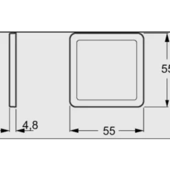 10 stk LK Fuga Slim designramme 1 modul, stål