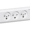 10 stk LK Opus 66 tripel EDB stikkontakt med jord, 2½ modul