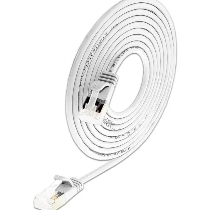 10 stk Net-com patchkabler U/UFTP kat.6 1 meter, Ø3,8 mm, hvid