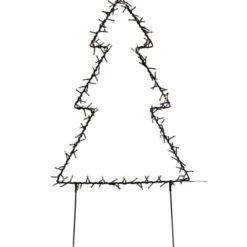 2 stk Nordic Winter metal juletræ med lys, 75 cm