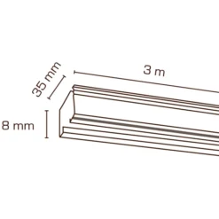 10 stk Scan Products Mita 1F strømskinne, sort, 3 meter