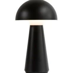 4 stk Sirius Sam genopladelig bordlampe, sort