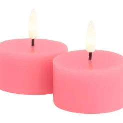 10 stk Sirius Sille LED fyrfadslys, batteri, rosa
