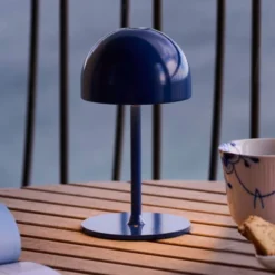 4 stk Sirius Tim genopladelig bordlampe, blå, 22 cm