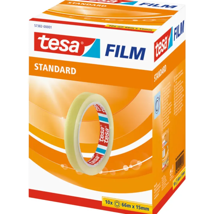 10 stk Tesa Film kontortape, 15 mm, 66 meter