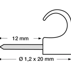 100 stk Tillex kabelclips 5-7/20 mm, hvid