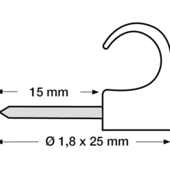 100 stk Tillex kabelclips 7-10/25 mm, hvid