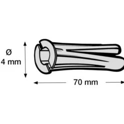 500 stk Tillex KP rawlplug, Ø14x70 mm, grå