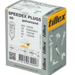50 stk Tillex Speedx plugs til gips, 9-13 mm